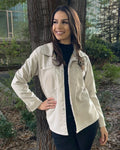 Sobrecamisa Suede color blanco invierno - Seng