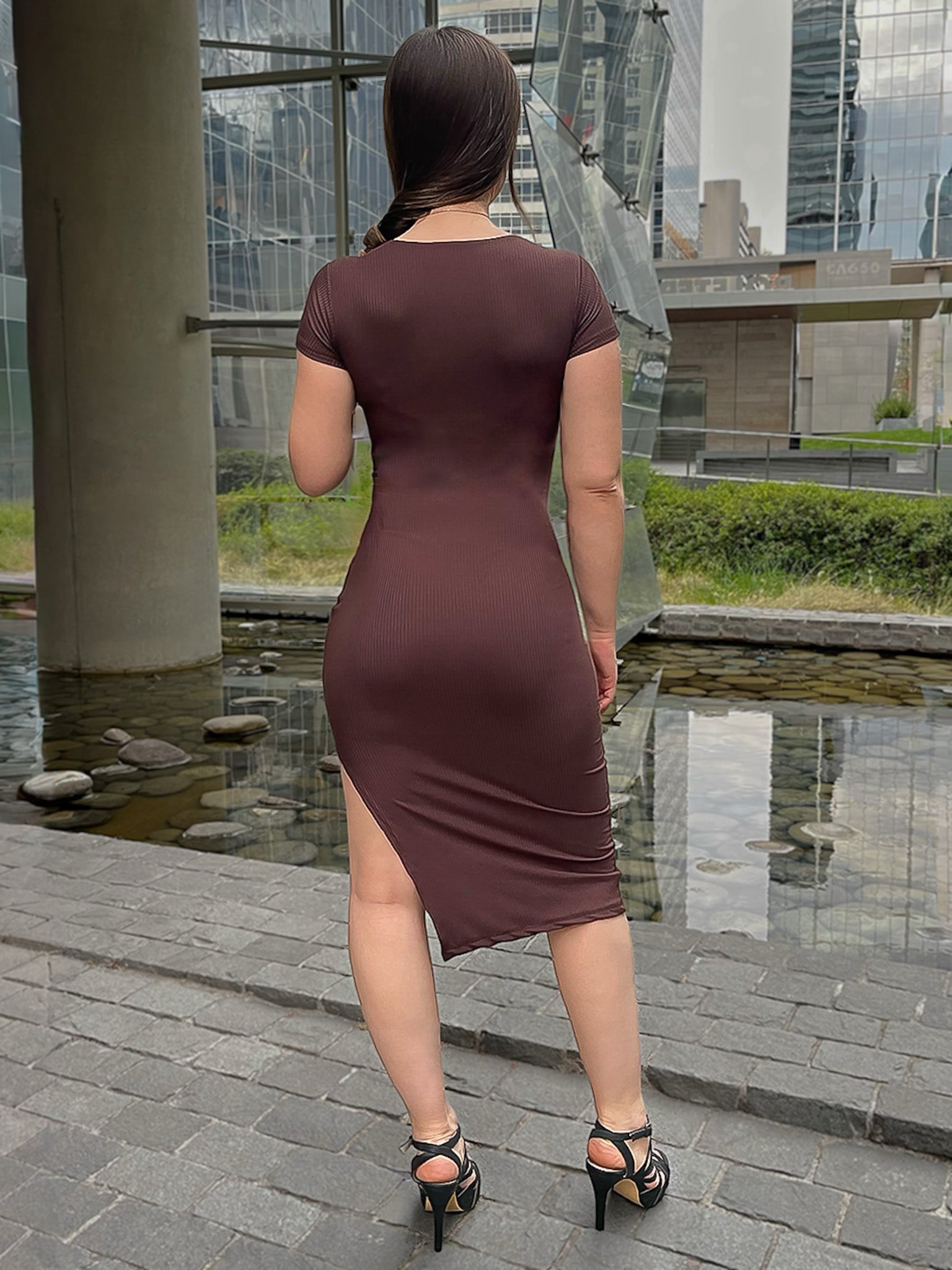 Vestido Rayelle Manga Corta