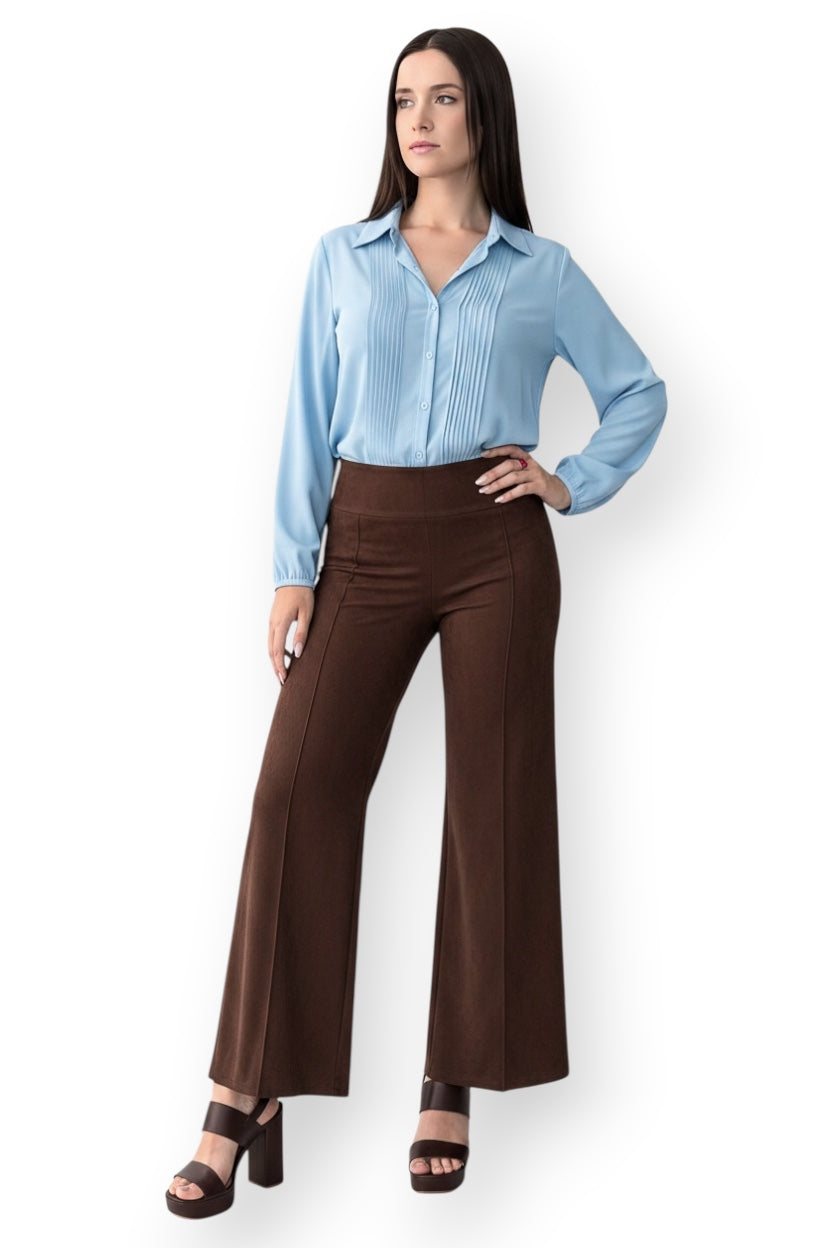 Palazzo Suede Gamuza color chocolate - Seng
