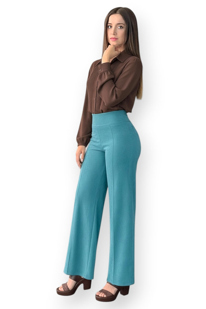 Palazzo Suede Gamuza color tiffany - Seng